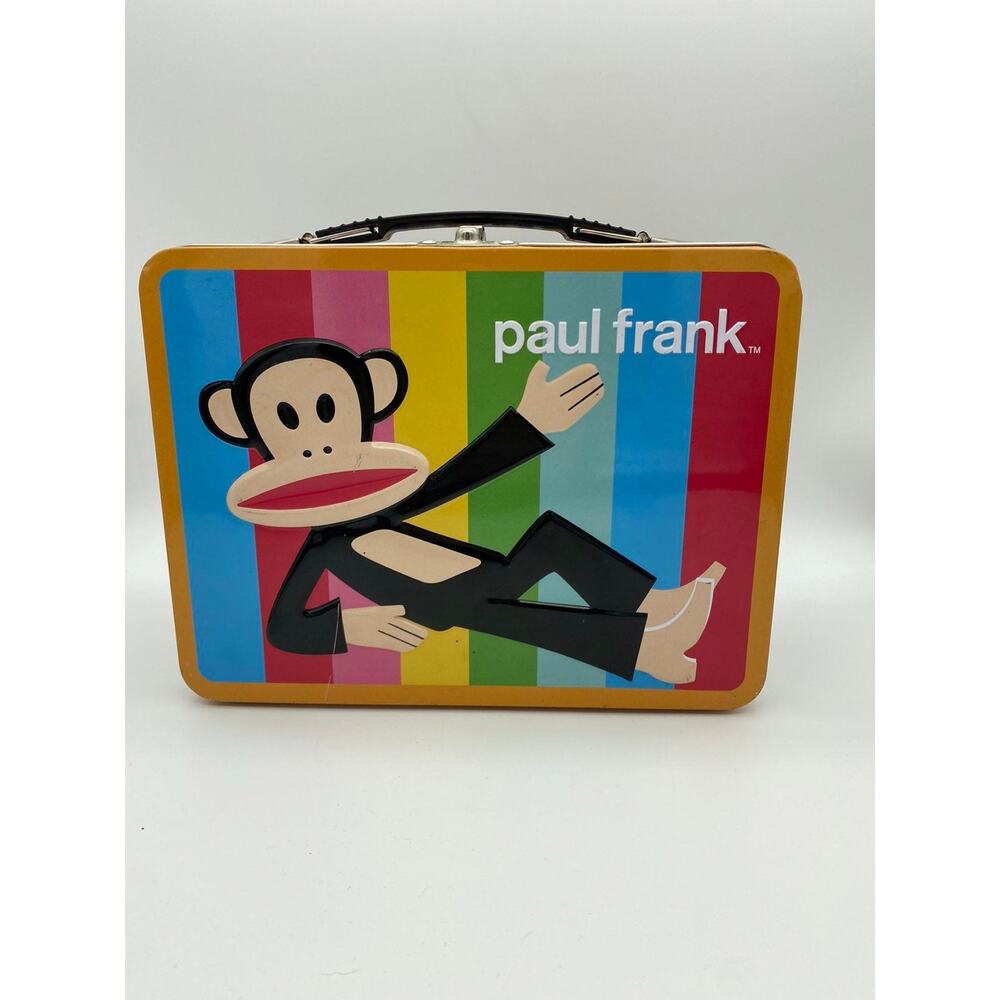 Vintage Paul Frank Metal Tin Lunch Box 90’s.